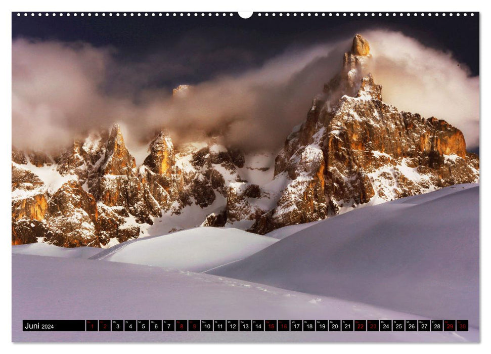 Winterzauber in den Dolomiten (CALVENDO Wandkalender 2024)