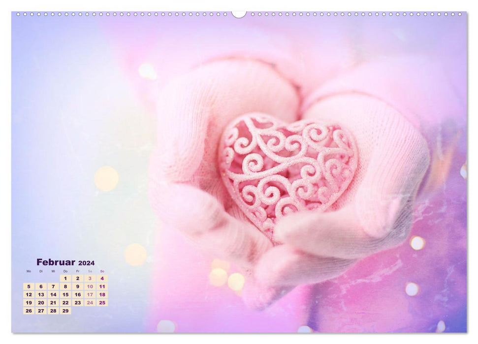 Oh Pink Red - Artwork (CALVENDO Premium Wall Calendar 2024) 