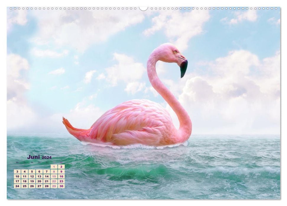 Oh Pink Red - Artwork (CALVENDO Premium Wall Calendar 2024) 