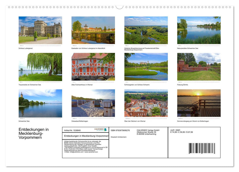 Discoveries in Mecklenburg-Western Pomerania (CALVENDO Premium Wall Calendar 2024) 