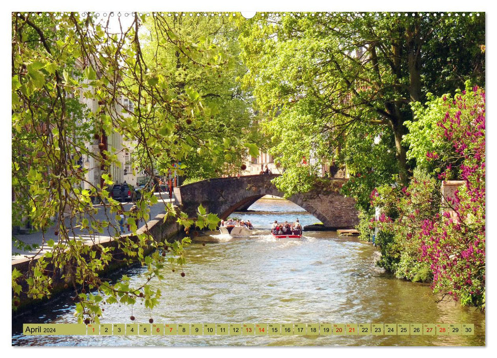 Belgium's highlights Ghent and Bruges (CALVENDO Premium Wall Calendar 2024) 