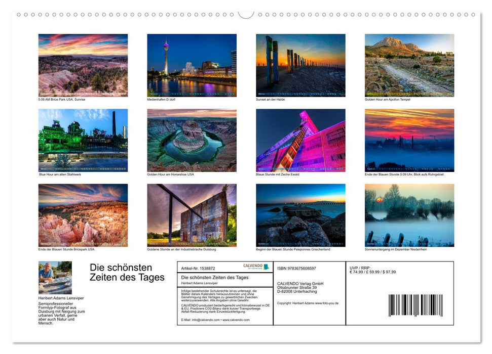 The most beautiful times of the day (CALVENDO Premium Wall Calendar 2024) 