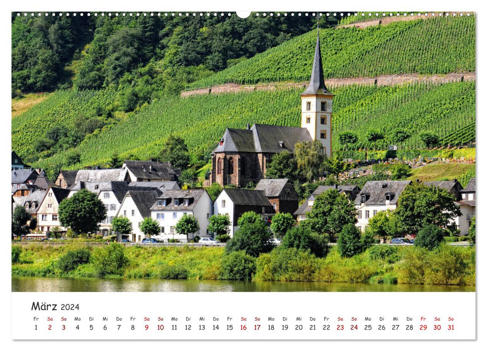 Der Mosel entlang - Ausflugsziele links und rechts des Ufers (CALVENDO Premium Wandkalender 2024)