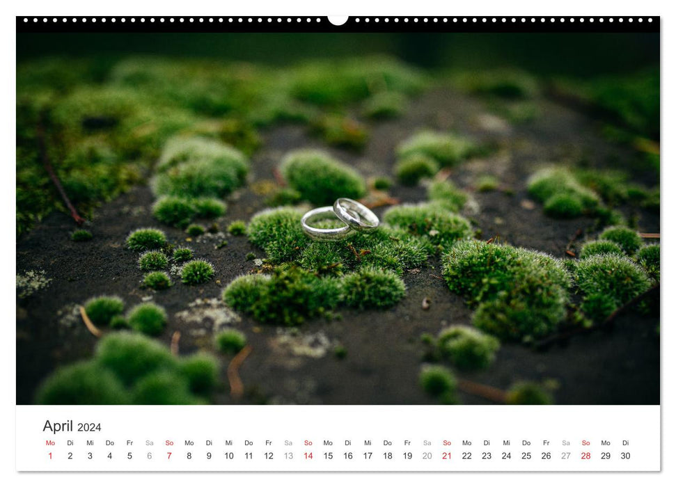 Wedding rings (CALVENDO wall calendar 2024) 