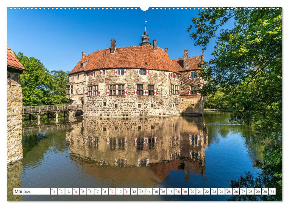 Wasserschlösser im Münsterland (CALVENDO Premium Wandkalender 2024)