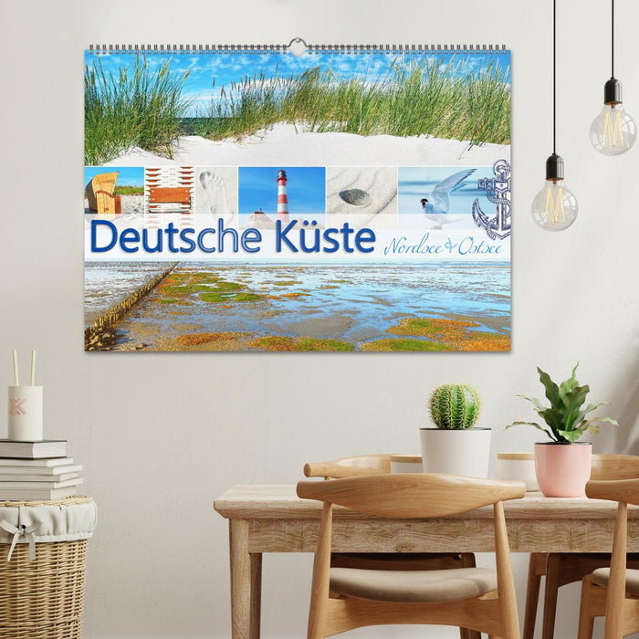 Deutsche Küste - Nordsee und Ostsee (CALVENDO Wandkalender 2024)