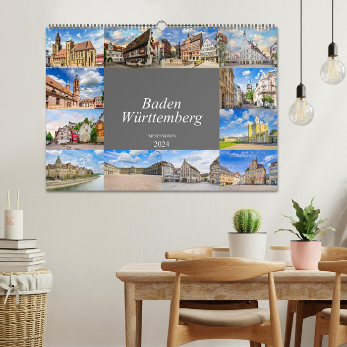 Baden-Württemberg city views (CALVENDO wall calendar 2024) 