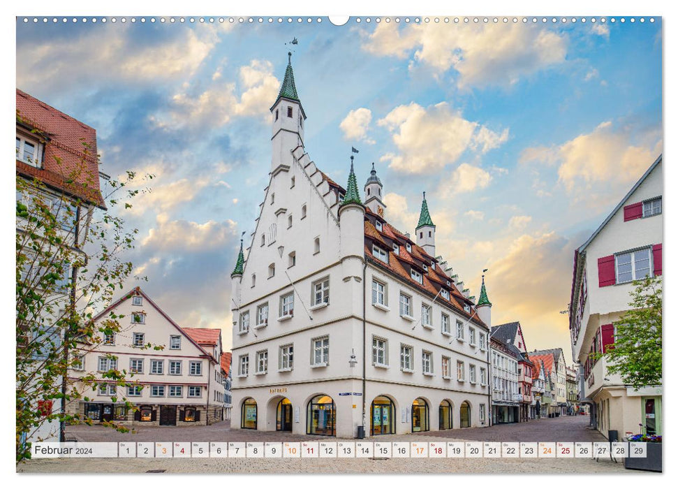 Baden-Württemberg Stadtansichten (CALVENDO Wandkalender 2024)