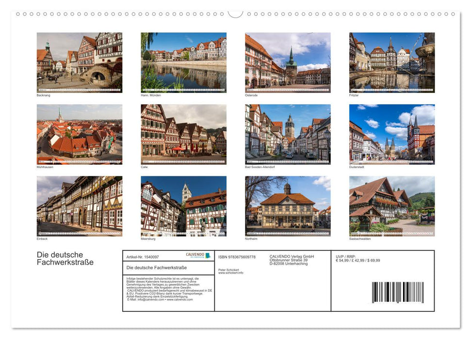 The German half-timbered road (CALVENDO wall calendar 2024) 