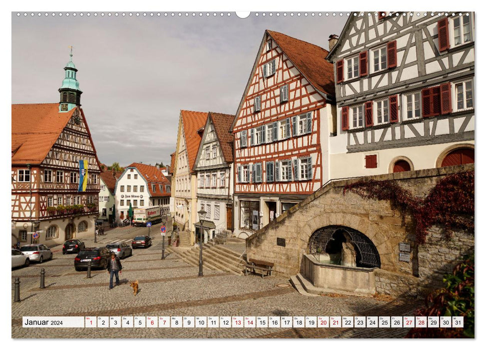 The German half-timbered road (CALVENDO wall calendar 2024) 