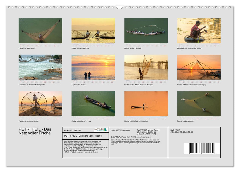 PETRI HEIL - Das Netz voller Fische (CALVENDO Premium Wandkalender 2024)