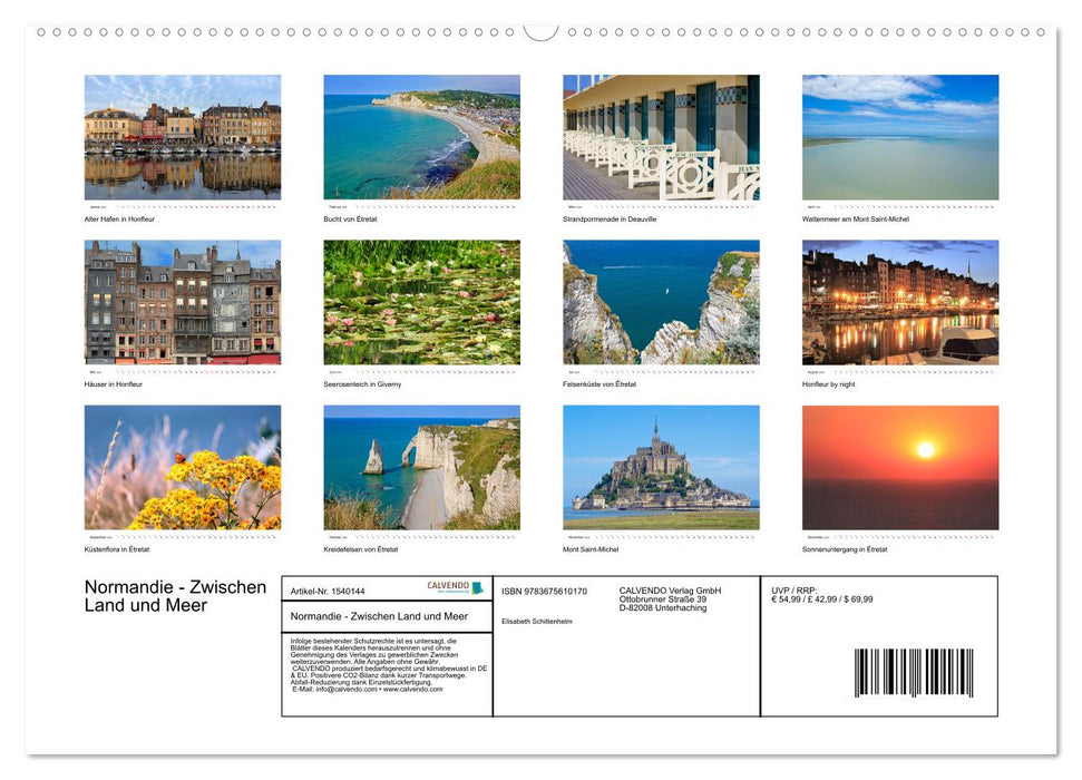 Normandie - zwischen Land und Meer (CALVENDO Wandkalender 2024)