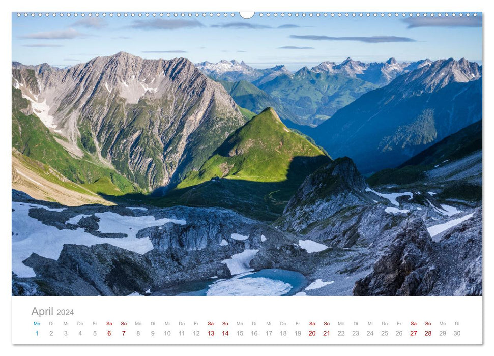 Die Alpen - Wandern durch die schönste Bergregion Europas. (CALVENDO Wandkalender 2024)