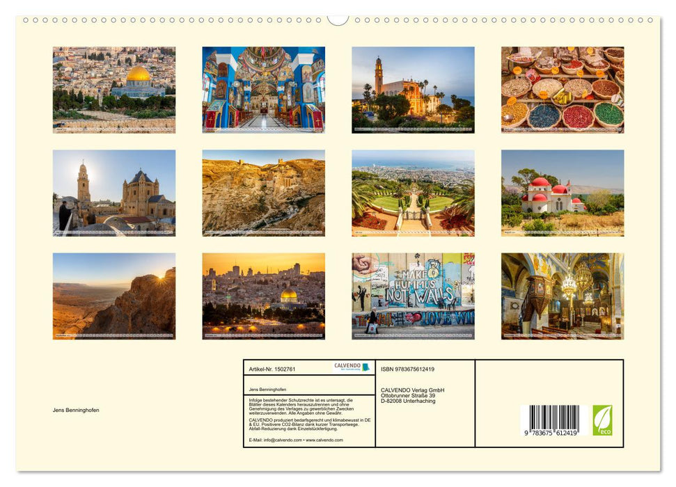 Israel & Palästina - Reise durch das heilige Land (CALVENDO Premium Wandkalender 2024)