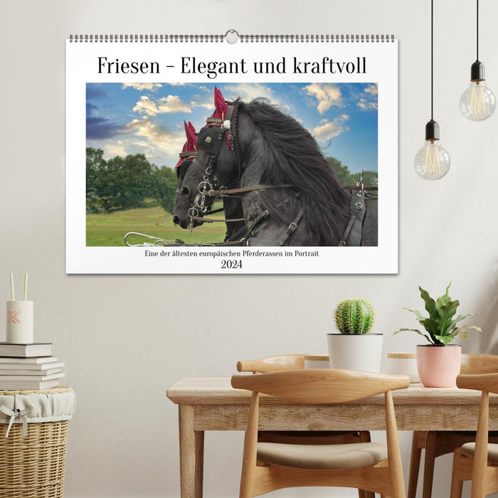 Friesen - elegant und kraftvoll (CALVENDO Wandkalender 2024)