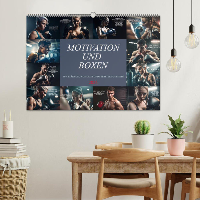 Motivation et boxe (Calendrier mural CALVENDO 2024) 