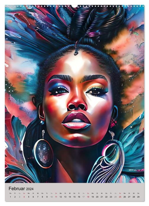 Portraits afrikanischer Frauen (CALVENDO Premium Wandkalender 2024)
