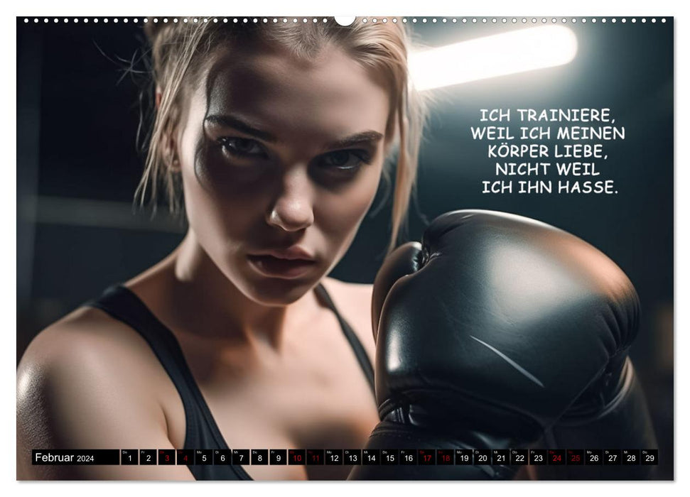 Motivation et boxe (Calendrier mural CALVENDO Premium 2024) 