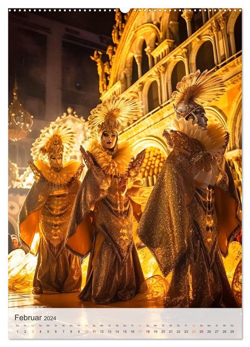 Karneval in Venedig (CALVENDO Premium Wandkalender 2024)
