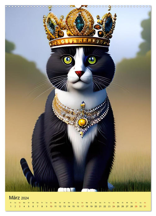 Tiere als Könige (CALVENDO Premium Wandkalender 2024)