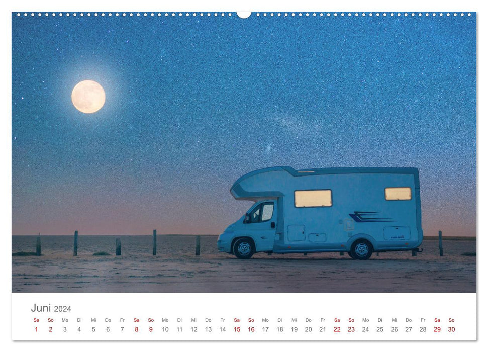 Wohnmobil Träume - Camping, Vanlife, Roadtrips (CALVENDO Premium Wandkalender 2024)