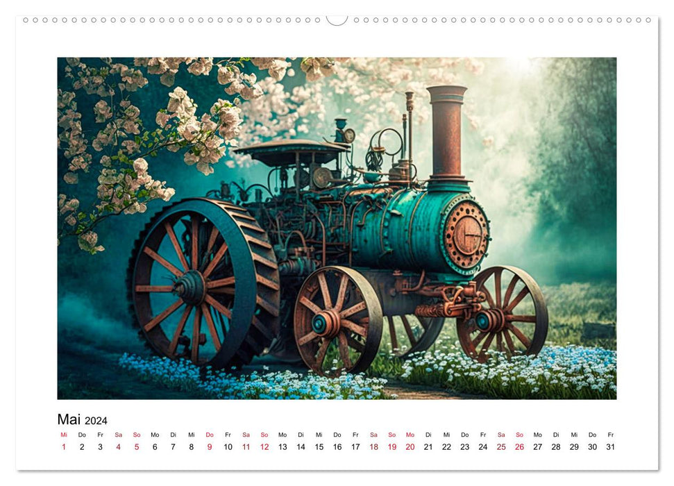 Steampunktraktoren (CALVENDO Wandkalender 2024)