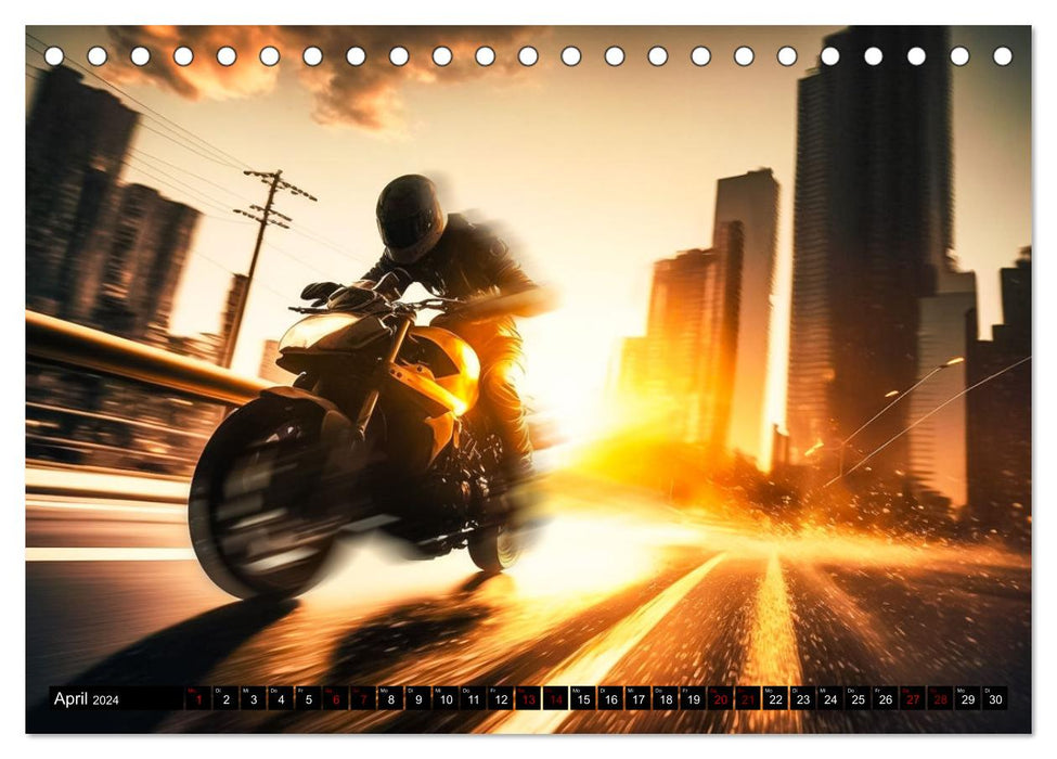 Vitesse de moto (Calendrier mural CALVENDO 2024) 