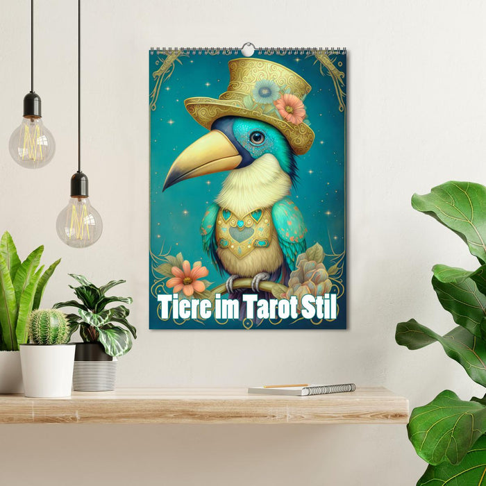 Tiere im Tarot Stil (CALVENDO Wandkalender 2024)