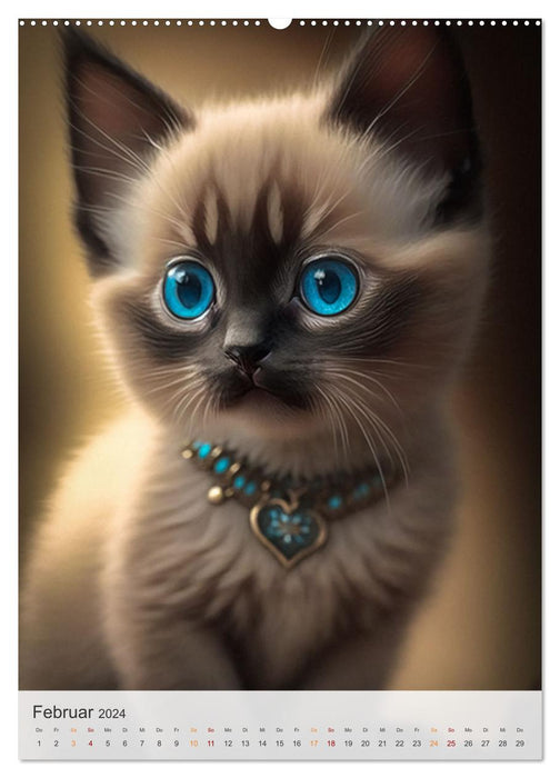 Süße Katzenkinder (CALVENDO Premium Wandkalender 2024)