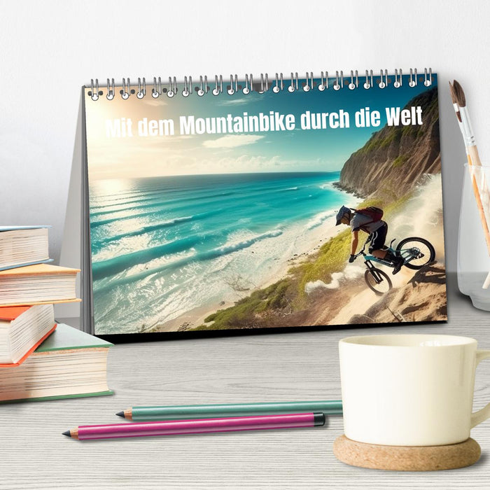 Mit dem Mountainbike durch die Welt (CALVENDO Wandkalender 2024)