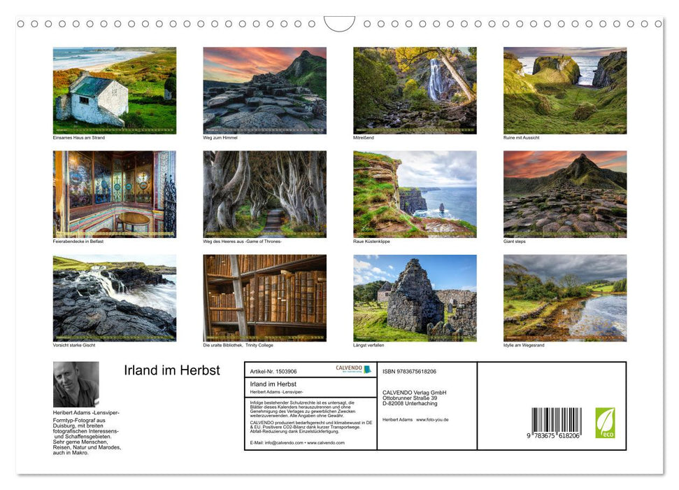 Irland im Herbst (CALVENDO Wandkalender 2024)