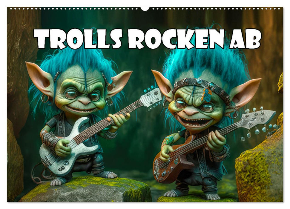 Trolls rocken ab (CALVENDO Wandkalender 2024)