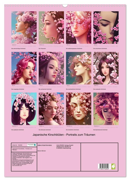 Fleurs de cerisier japonais - des portraits qui font rêver (Calendrier mural CALVENDO 2024) 