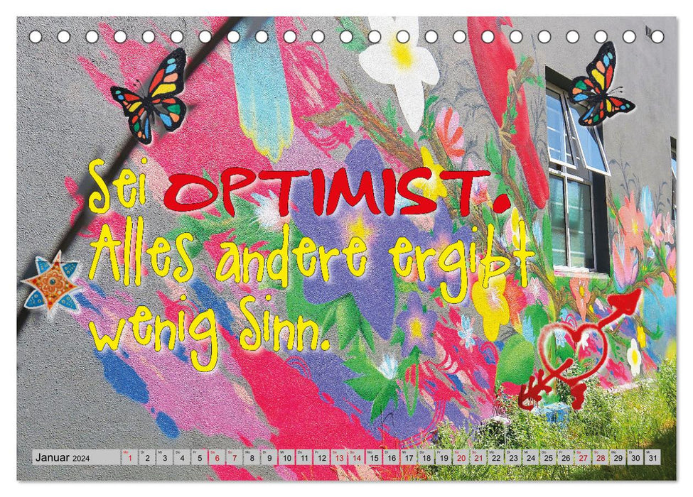 Les optimistes vivent plus longtemps (calendrier mural CALVENDO 2024) 