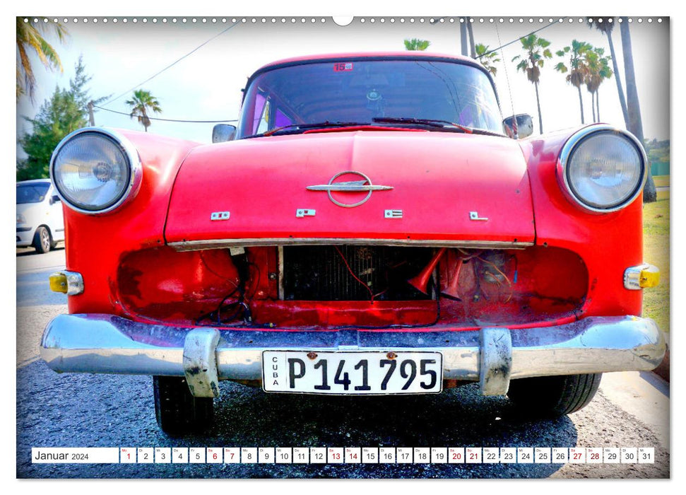 BEST OF OPEL P1 - Der legendäre Rekord Caravan in Kuba (CALVENDO Premium Wandkalender 2024)