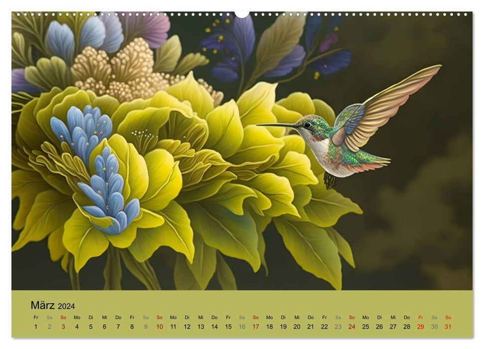 Zauberhafte Paradiesvögel (CALVENDO Premium Wandkalender 2024)
