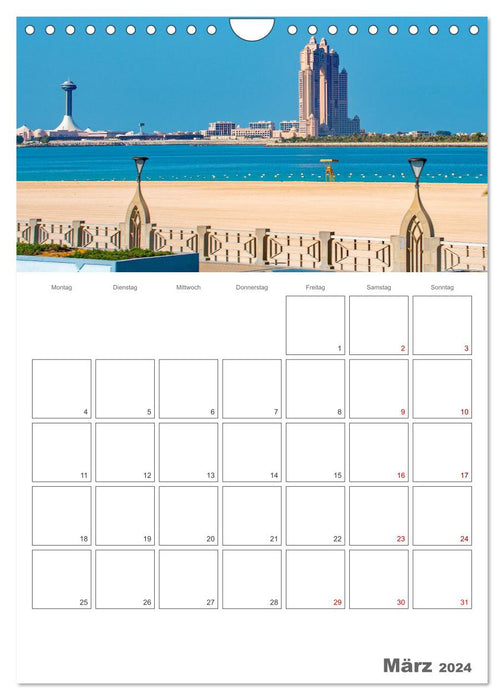 Abu Dhabi - Reiseplaner (CALVENDO Wandkalender 2024)