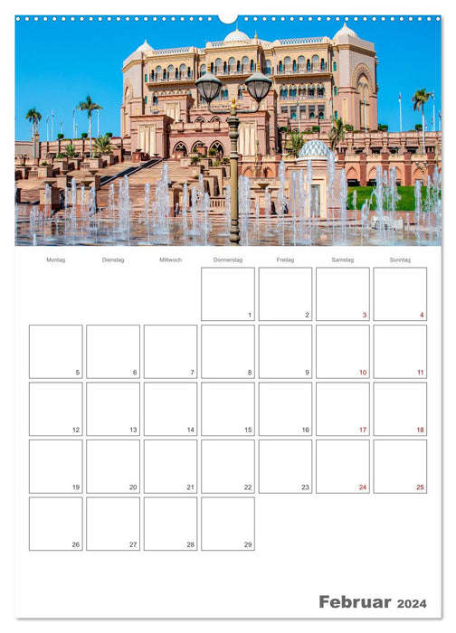 Abu Dhabi - Planificateur de voyage (Calvendo Premium Wall Calendar 2024) 
