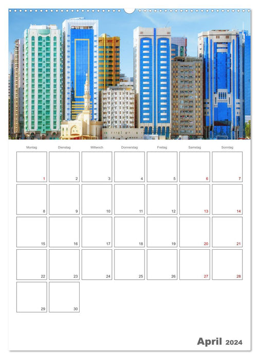 Abu Dhabi - Planificateur de voyage (Calvendo Premium Wall Calendar 2024) 