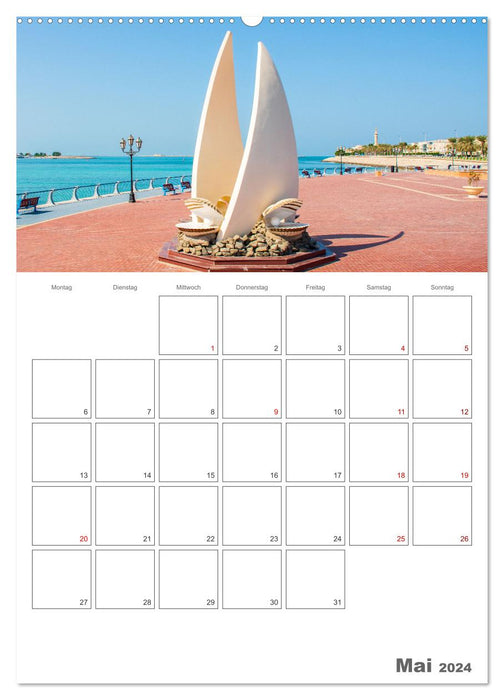 Abu Dhabi - Reiseplaner (CALVENDO Premium Wandkalender 2024)