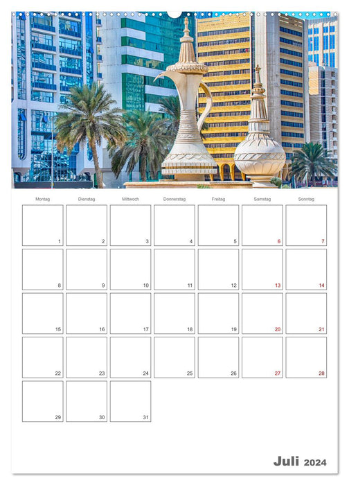 Abu Dhabi - Planificateur de voyage (Calvendo Premium Wall Calendar 2024) 