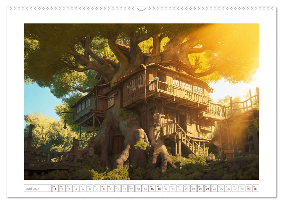 Zauberhafte Anime Welt (CALVENDO Premium Wandkalender 2024)