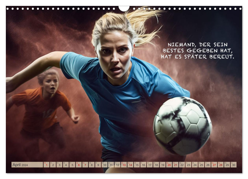 Motivation und Fußball (CALVENDO Wandkalender 2024)