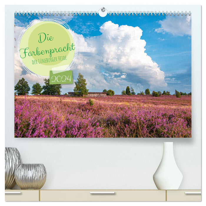 Die Farbenpracht der Lüneburger Heide (CALVENDO Premium Wandkalender 2024)