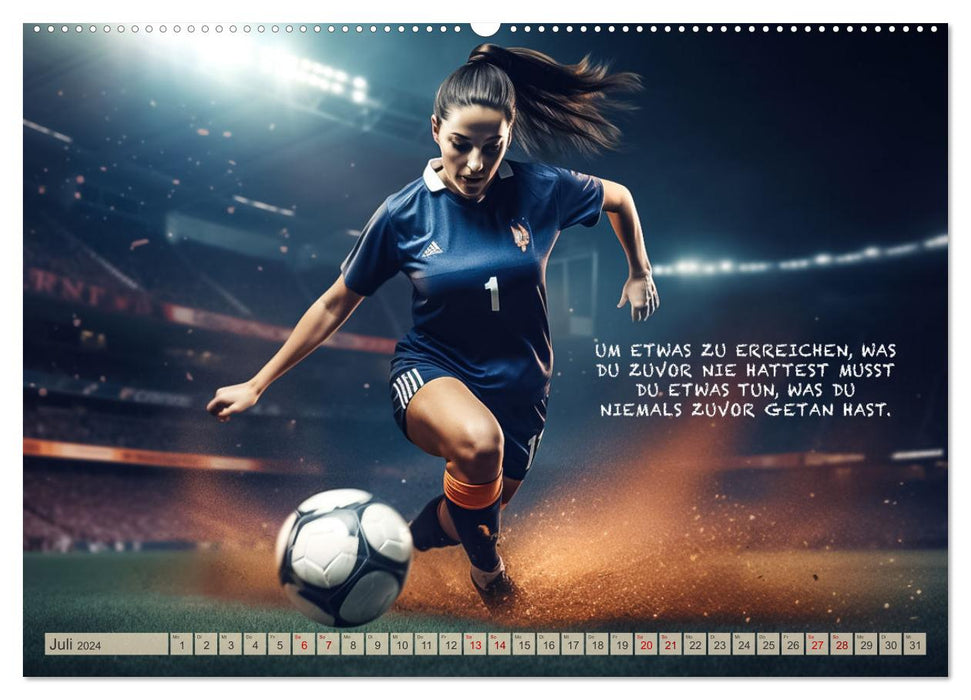 Motivation und Fußball (CALVENDO Premium Wandkalender 2024)