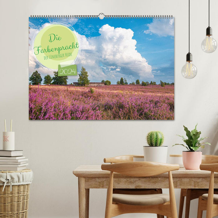 Die Farbenpracht der Lüneburger Heide (CALVENDO Wandkalender 2024)