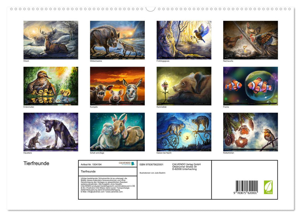 Amis des animaux (Calvendo Premium Calendrier mural 2024) 