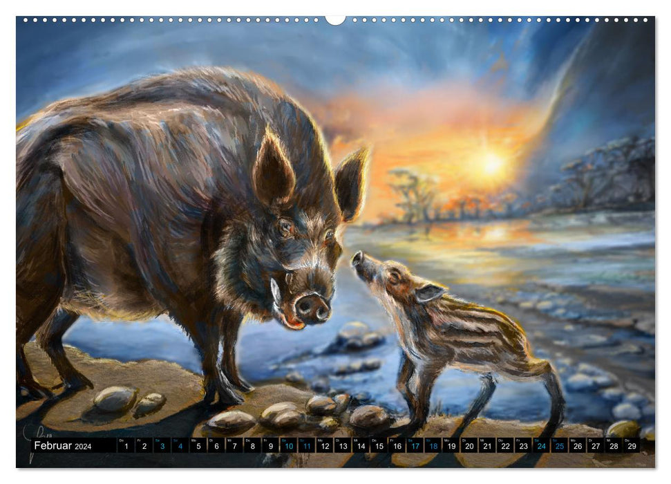 Tierfreunde (CALVENDO Premium Wandkalender 2024)