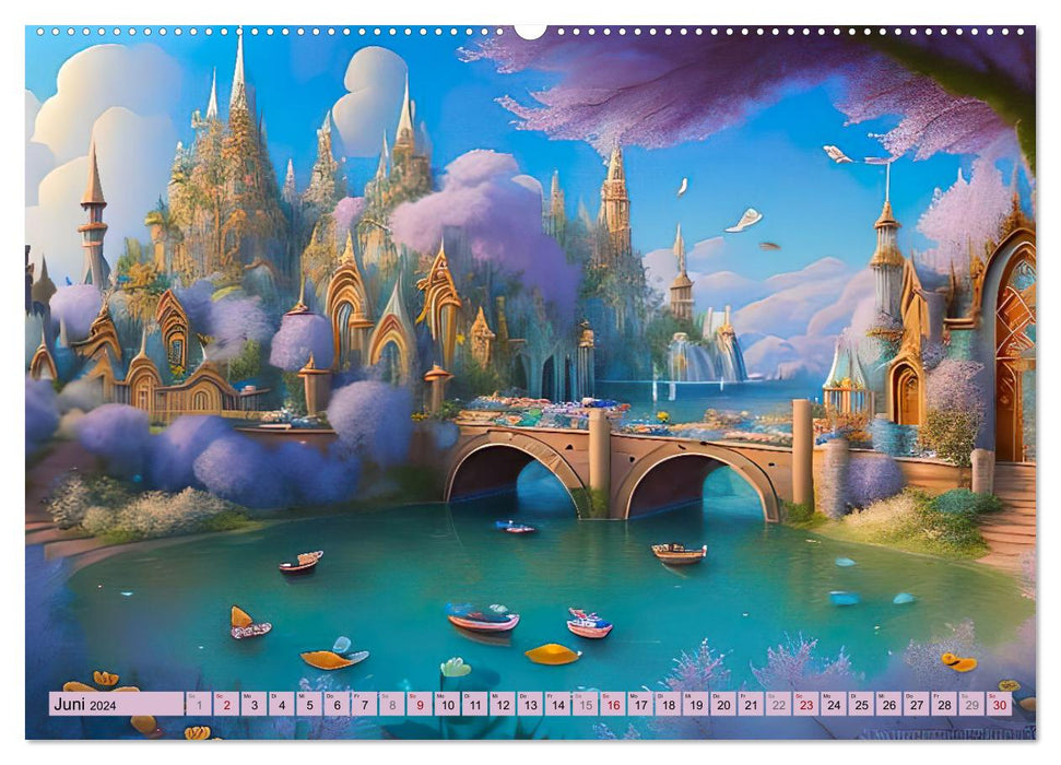 Temps magique des contes de fées (Calendrier mural CALVENDO Premium 2024) 