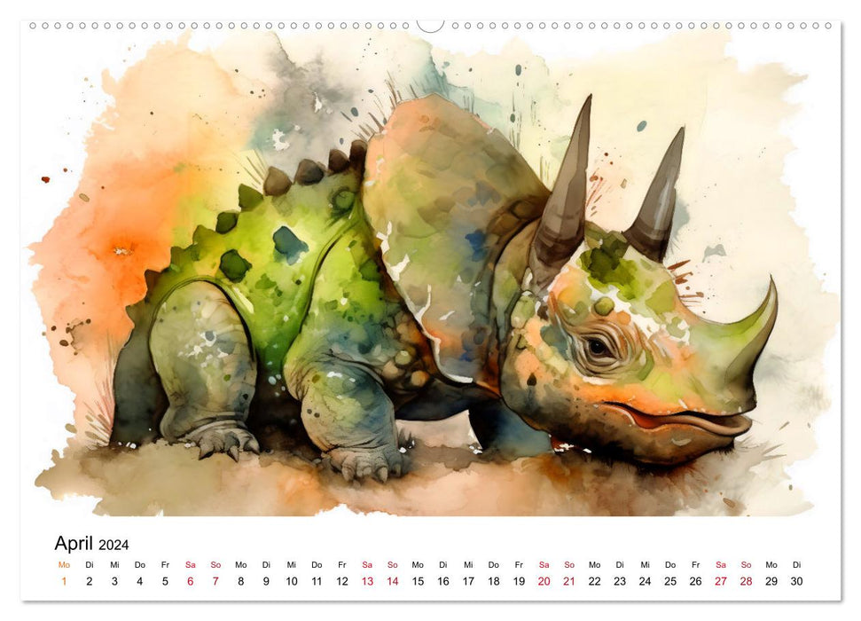 Dinosaurier und Urzeittiere - Wesen aus längst vergangenen Zeiten (CALVENDO Wandkalender 2024)